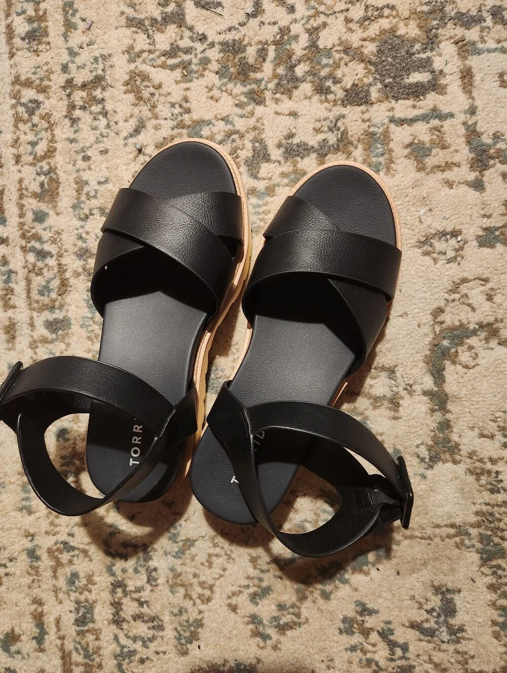 torrid Black Crisscross Ankle-Strap Sandals